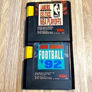 Madden football sega vintage video games older game system games lakers Celtics